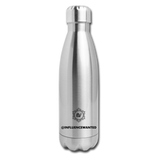 Load image into Gallery viewer, Influence Wanted Water Bottle - silver
