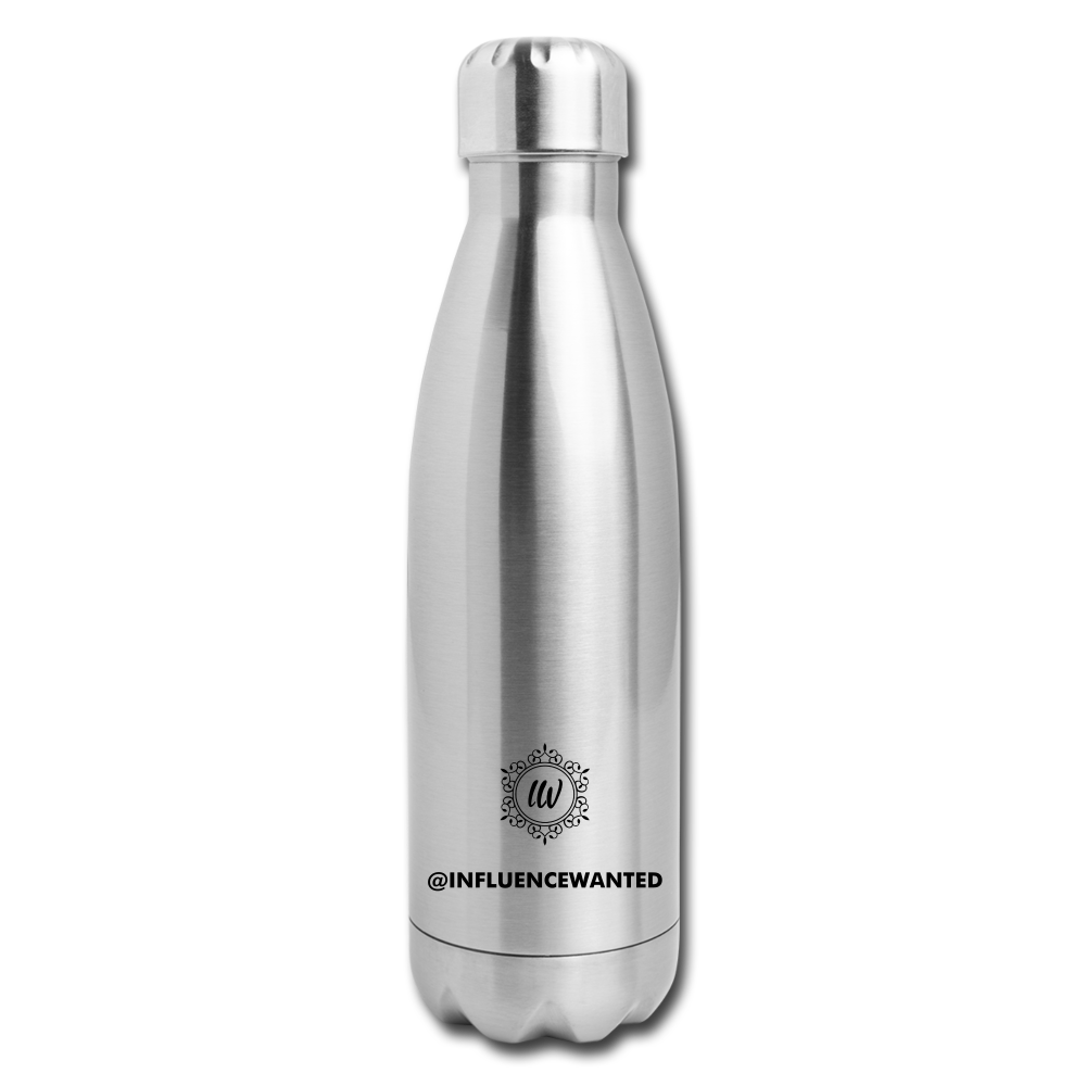 Influence Wanted Water Bottle - silver