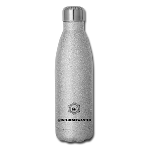 Influence Wanted Water Bottle - silver glitter