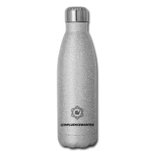Load image into Gallery viewer, Influence Wanted Water Bottle - silver glitter
